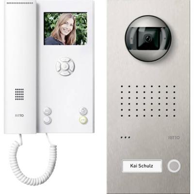 Ritto by Schneider RGE1819325 Complete set voor Video-deurintercom Kabelgebonden Eengezinswoning Wit, RVS Ritto by Schneider RGE1819325 Complete set voor Video-deurintercom Kabelgebonden Eengezinswoning Wit, RVS