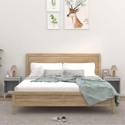 Nachtkastjes 2 st 40x35x50 cm grijs sonoma eikenkleurig