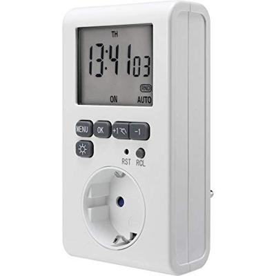 Sygonix SY-3057190 Stopcontact-schakelklok Digitaal Weekprogramma 3680 W IP20 Countdown-functie, Timer-functie Sygonix SY-3057190 Stopcontact-schakelklok Digitaal Weekprogramma 3680 W IP20 Countdown-functie, Timer-functie
