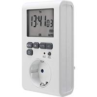 Sygonix SY-3057190 Stopcontact-schakelklok Digitaal Weekprogramma 3680 W IP20 Countdown-functie, Timer-functie - thumbnail