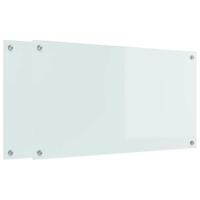 VidaXL Keuken achterwand 2 pcs wit 90 x 50 cm gehard glas - thumbnail