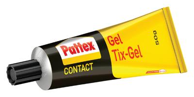Pattex contactlijm Tix-Gel, tube van 50 g, op blister Pattex contactlijm Tix-Gel, tube van 50 g, op blister
