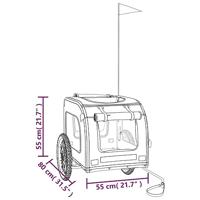 VidaXL Hondenfietstrailer oxford stof en ijzer zwart - thumbnail