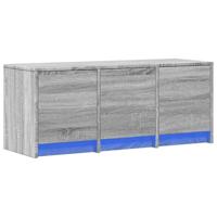 Tv-meubel met LED 97x34x40 cm bewerkt hout grijs sonoma eiken - thumbnail