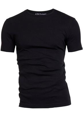 Garage Semi Bodyfit T-shirt R-neck Basic T-shirts Black