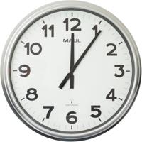 Wandklok MAUL Ride RC Ø61x7.5cm kunststof zilver/wit incl batterij - thumbnail