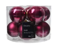 Decoris kerstballen Glas 10st Granaatappel 6cm - thumbnail