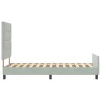 Bedframe met hoofdeinde Lichtgrijs 80 x 200 cm Fluweel - thumbnail