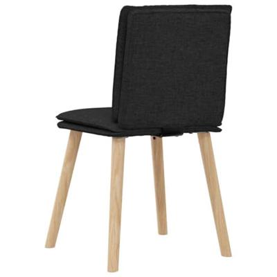 Eetkamerstoelen 6 st stof zwart