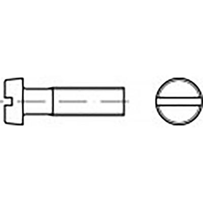 TOOLCRAFT TO-6852840 Cilinderkopschroef M6 30 mm Sleuf DIN 84 Messing 200 stuk(s)
