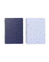 HEMA Notitieboek A5 gelinieerd zilveren sterren (multi) - thumbnail