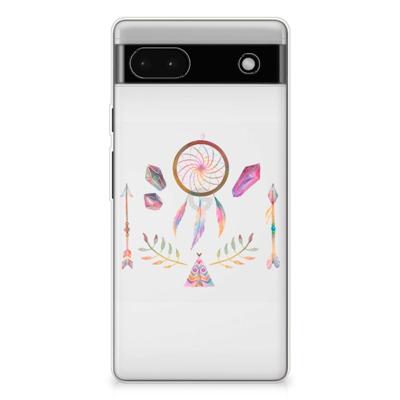 Google Pixel 6A Telefoonhoesje met Naam Boho Dreamcatcher