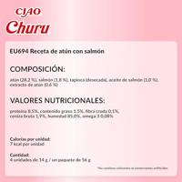 INABA Churu Senior Tuna with Salmon Recipe - Kattensnoepje - 4x14g - thumbnail