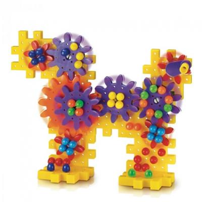 Quercetti georello tandwielenset hond & bloem, 80dlg.