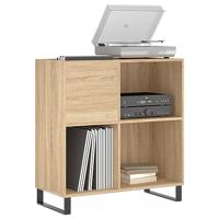 Platenkast 84,5x38x89 cm bewerkt hout sonoma eikenkleurig - thumbnail