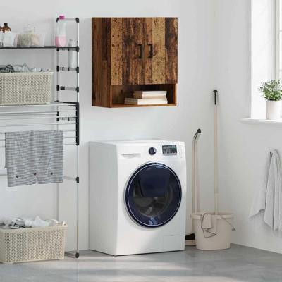 Wandkast Wandgemonteerd Oud hout 60 x 31 x 70 cm Bewerkt hout