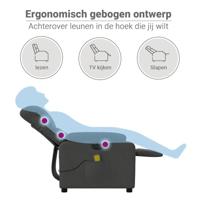 Massagestoel elektrisch verstelbaar microvezelstof donkergrijs - thumbnail