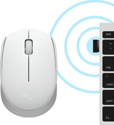 Logitech M171 Wit Draadloze Muis Logitech M171 Wit Draadloze Muis