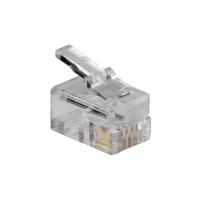ACT TD102 RJ10 (4P/4C) Modulaire Connector voor Platte Kabel - 25 stuks - thumbnail