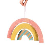 Set van 5 BIO RAINBOW M sierspeldjes FOLIA meerkleurig - thumbnail