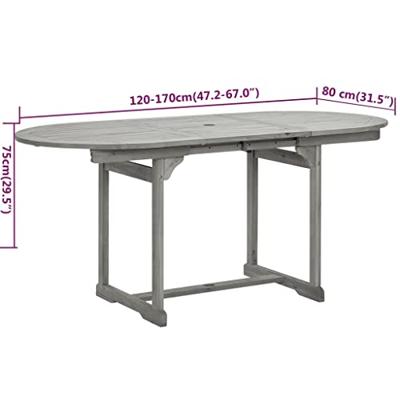 5-delige Tuinset massief acaciahout