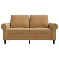 Tweezitsbank 120 cm fluweel bruin - thumbnail