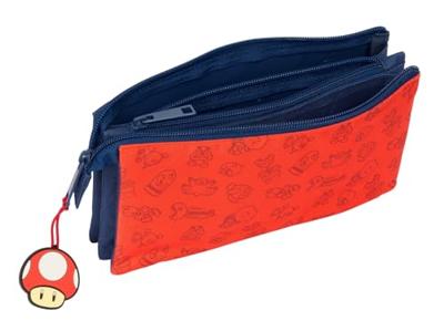 Pennenetui met 3 vakken Super Mario Trick Rood Donkerblauw 22 x 12 x 3 cm Pennenetui met 3 vakken Super Mario Trick Rood Donkerblauw 22 x 12 x 3 cm