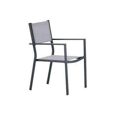 Nohr Tuinstoel 'Lasheka' kleur Zwart/Grijs Nohr Tuinstoel 'Lasheka' kleur Zwart/Grijs