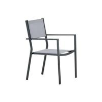 Nohr Tuinstoel 'Lasheka' kleur Zwart/Grijs - thumbnail