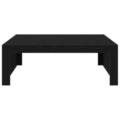 Salontafel Zwart Eiken 100 x 100 x 35 cm Bewerkt hout
