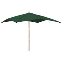 Parasol met houten paal 300x300x273 cm groen - thumbnail