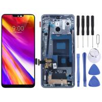 LCD-scherm en digitizer volledige montage met frame voor LG G7 ThinQ/G710 G710EM G710PM G710VMP (zilver) - thumbnail