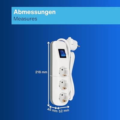 REV 0014340100 Stekkerdoos met schakelaar 3-voudig Wit, Grijs Randaarde stekker 1 stuk(s) REV 0014340100 Stekkerdoos met schakelaar 3-voudig Wit, Grijs Randaarde stekker 1 stuk(s)