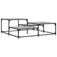 Salontafel 107x107x40 cm bewerkt hout grijs sonoma eikenkleurig - thumbnail