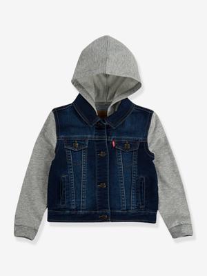 Jas in twee materialen met capuchon Levi's¨ jeansblauw Jas in twee materialen met capuchon Levi's¨ jeansblauw