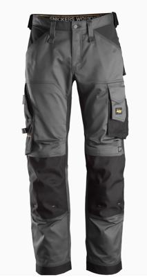 Snickers Workwear 6351 Stretch Loose Fit Werkbroek grijs/zwart - maat 52