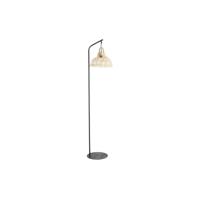 Vloerlamp DKD Home Decor Zwart Metaal Bruin Rotan (40 x 40 x 160 cm) - thumbnail