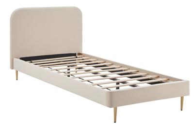 Artistiq Bed 'Federico' Velvet, 90 x 200cm, kleur beige