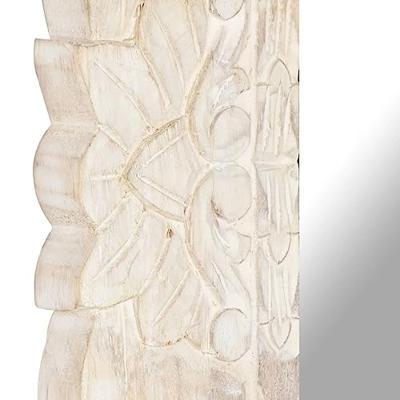 VidaXL Spiegel 110x50 cm massief mangohout wit