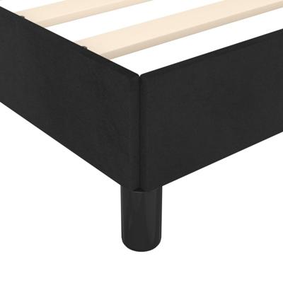 Bedframe met hoofdeinde fluweel zwart 80x200 cm