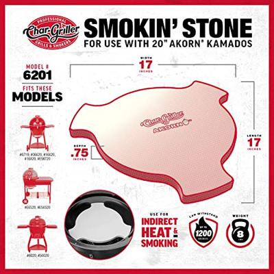 Char-Griller AKORN Smokin' Stone en Heat Deflector afdekking