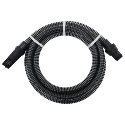 VidaXL Zuigslang met pvc koppelingen 1,1'' 7 m pvc zwart VidaXL Zuigslang met pvc koppelingen 1,1'' 7 m pvc zwart
