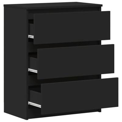 VidaXL Dressoir 60x35x76 cm bewerkt hout zwart