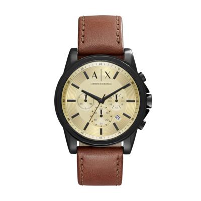 Horlogeband Armani Exchange AX2511 Leder Cognac 22mm Horlogeband Armani Exchange AX2511 Leder Cognac 22mm