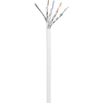 Renkforce RF-5047448 RJ45 Netwerkkabel, patchkabel CAT 6A S/FTP 15.00 m Wit Snagless, Vlambestendig 1 stuk(s)