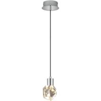LED Hanglamp - Trio Select Verano - 1 Lichtpunt van 5.5 Watt - Dimbaar - Aanpasbare Lichtkleur - Hoogte Aanpasbaar - IP20 - Chroom - Metaal - thumbnail