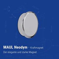 Magneet maul neodymium rond 25mm 13kg nikkel - thumbnail