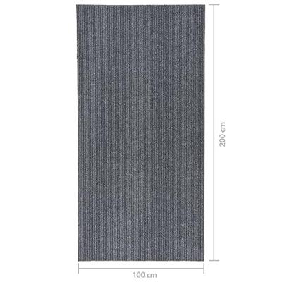 VidaXL Droogloopmat 100x200 cm grijs