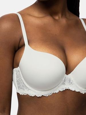 Super Push Up BH - Claire - Maximizer push up bh met beugel - T-shirt bh met kanten rand - thumbnail