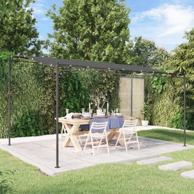 VidaXL Luifel 4x3 m 180 g/m² stof en staal antracietkleurig